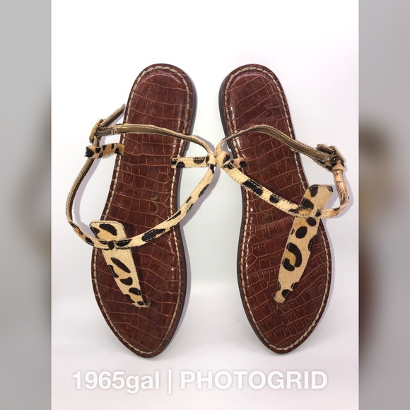 Sold!Sam Edelman Gigi Leopard-Print Calf Hair Sand - Picture 4 of 14